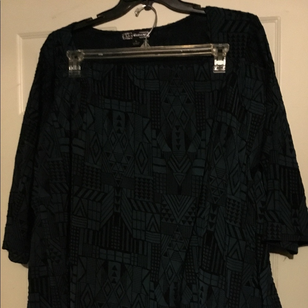 2 piece green and black skirt set